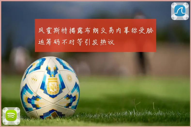 风霍斯特揭露布朗交易内幕称受胁迫筹码不对等引发热议